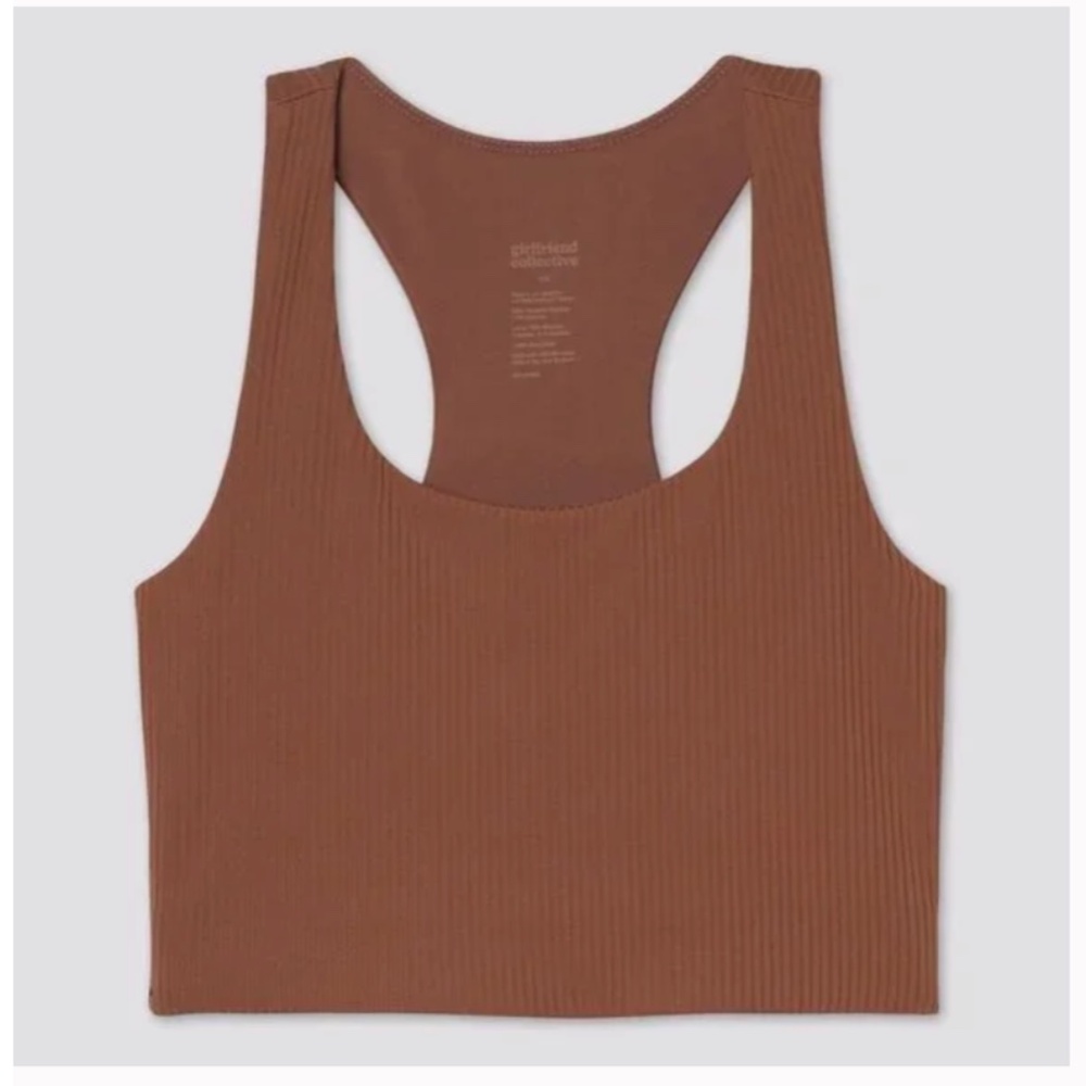 GIRLFRIEND COLLECTIVE Rib Paloma Racerback Bra Rye 5XL - Picture 4 of 8